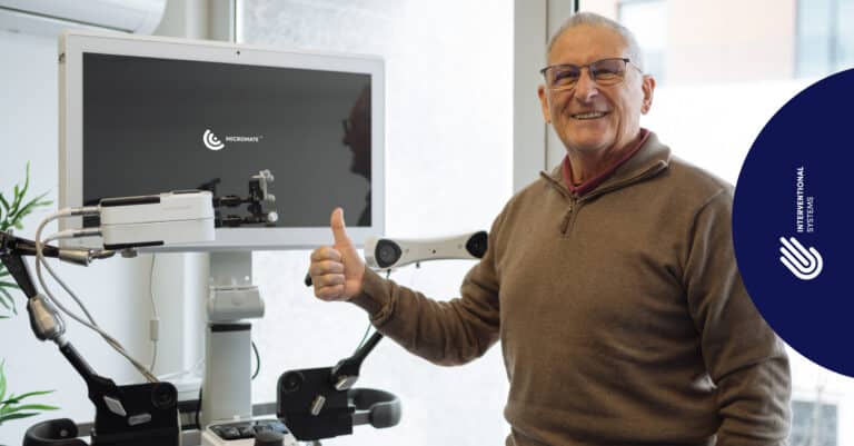 Patient posing with Micromate