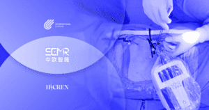 SpinePecker robot with Insterventional Systems, Hicren, and SEMR logos