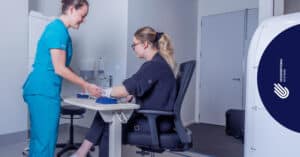 iFIX positioning systems being used with MARS Bioimaging's Extremity PCCT scanner.